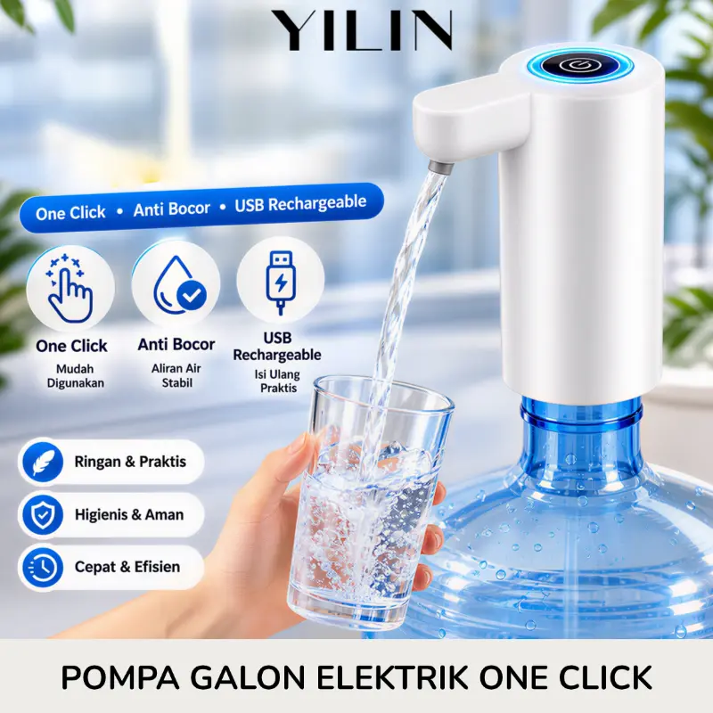 Pompa Galon Elektrik One Touch Anti Bocor & Praktis