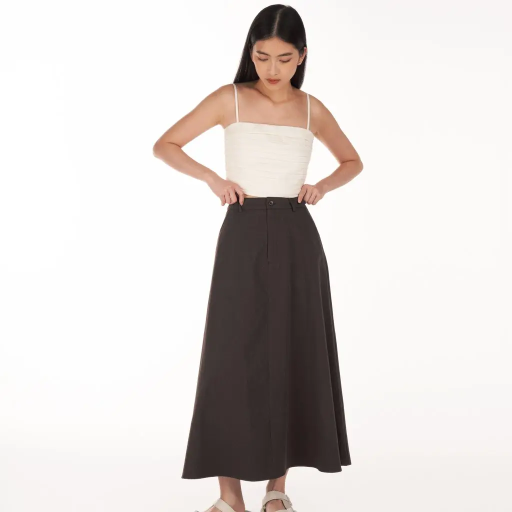 THECLOSETLOVER ELLEN PLEATED TOP IN WHITE