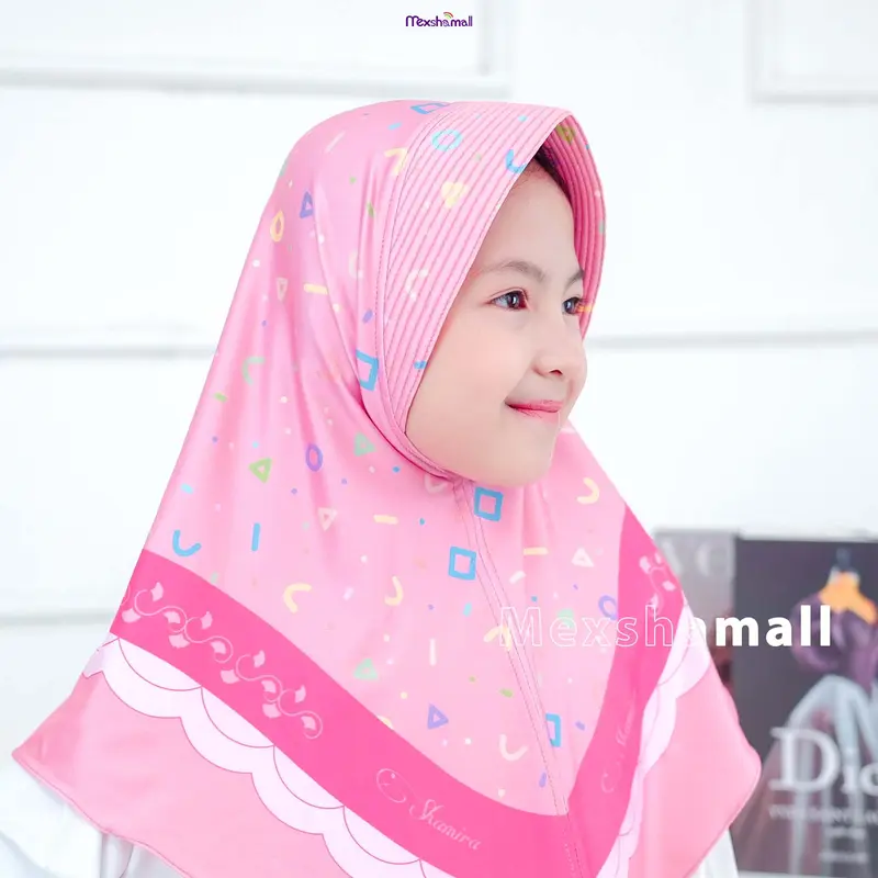 Shamira - Hijab Anak Motif Labubu I Kuromi Material Jersey I Kerudung Instan Anak Perempuan 3-9 Tahun 6