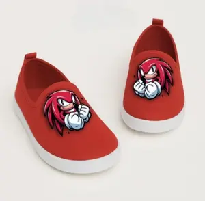 Assyifa Sepatu Kasual Anak Sepatu Slip On Motif Sonic Merah Murah Lucu Berkualitas