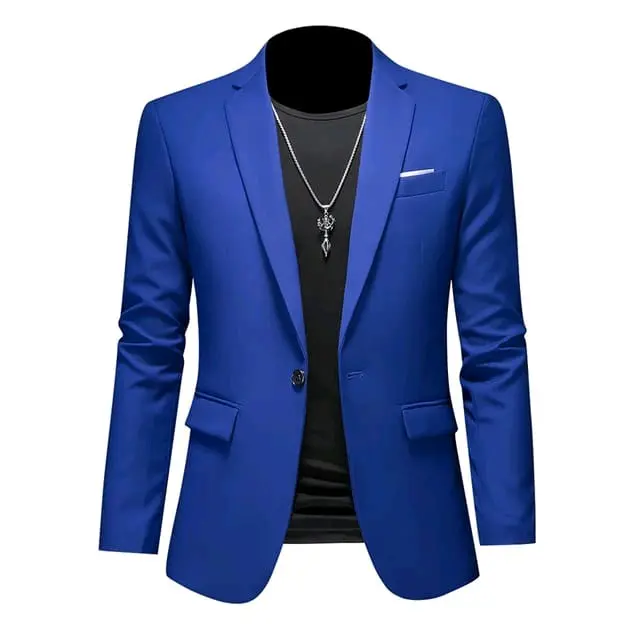jas blazer nikahan jas kerja jas kantoran jas wedding blazer formal Slimfit Pria Casual Kancing satu 1