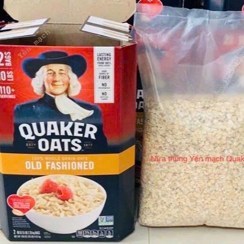 Yến mạch Mỹ Quaker túi 2.26kg (Cán dẹt - Cán vỡ)