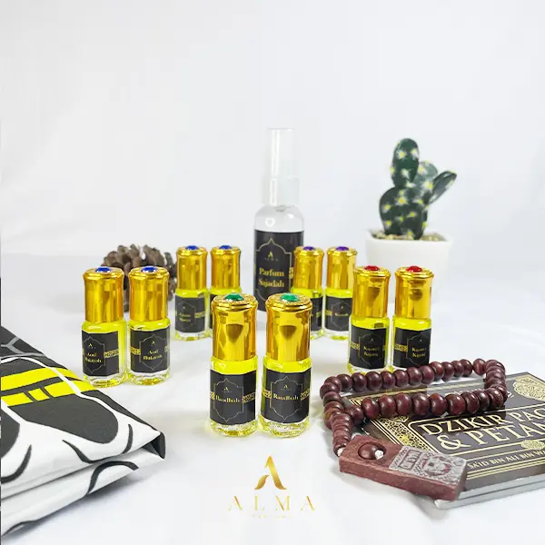 [Beli 1 Dapat 10] Paket Parfum Sholat Non Alkohol by Alma Parfume wangi Kasturi, Raudhah, Kiswah, Zahrat Hawai, Aod Bukiyah - 10 Botol 3