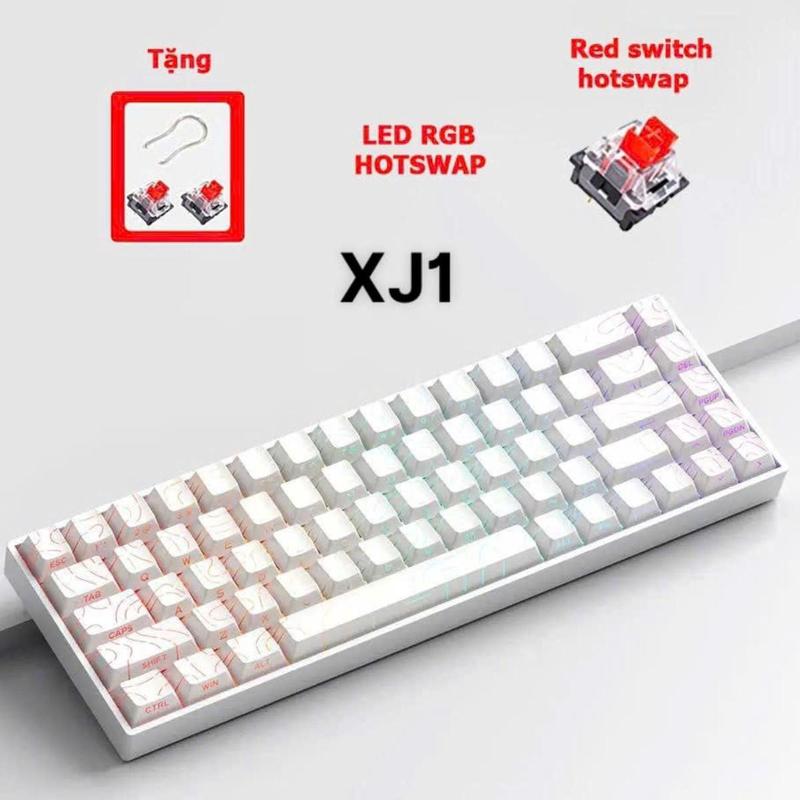 Bàn phím cơ không dây 61 và 68 phím - Hỗ trợ hotswap - LED RGB nhiều chế độ - 3 mode kết nối tiện lợi
