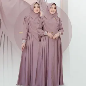 GAMIS CRINGKLE AIRFLOW PREMIUM SET HIJAB ANTEM FASHION MUSLIM ELEGAN TERBARU MOTIF RENDA SULTAN BAJU MENYUSUI BUSUI FRENDLY GAMIS ELEGAN BAJU TERLARIS Kancing Rempel Casual baju lebaran elegan dan berkualitas