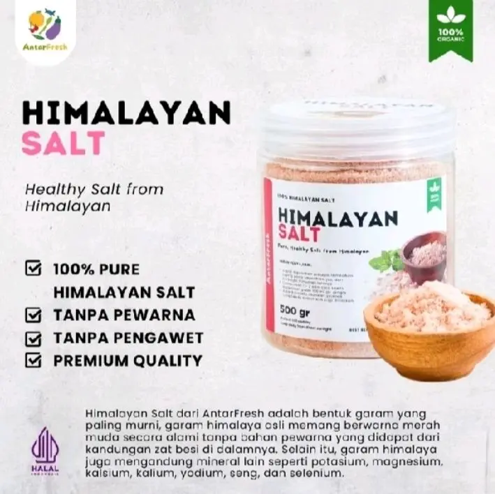 garam himalaya pink salt original 1 kg organik Natural 1