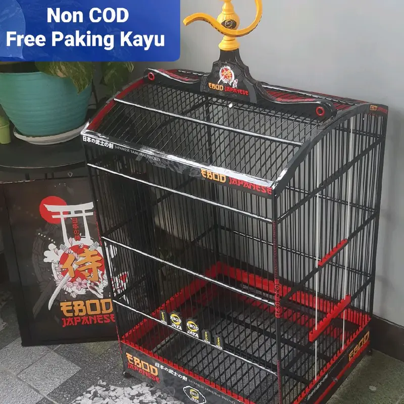 Sangkar kotak Ebod jaya no 1 2 dan 3 decal water ruji bambu 2
