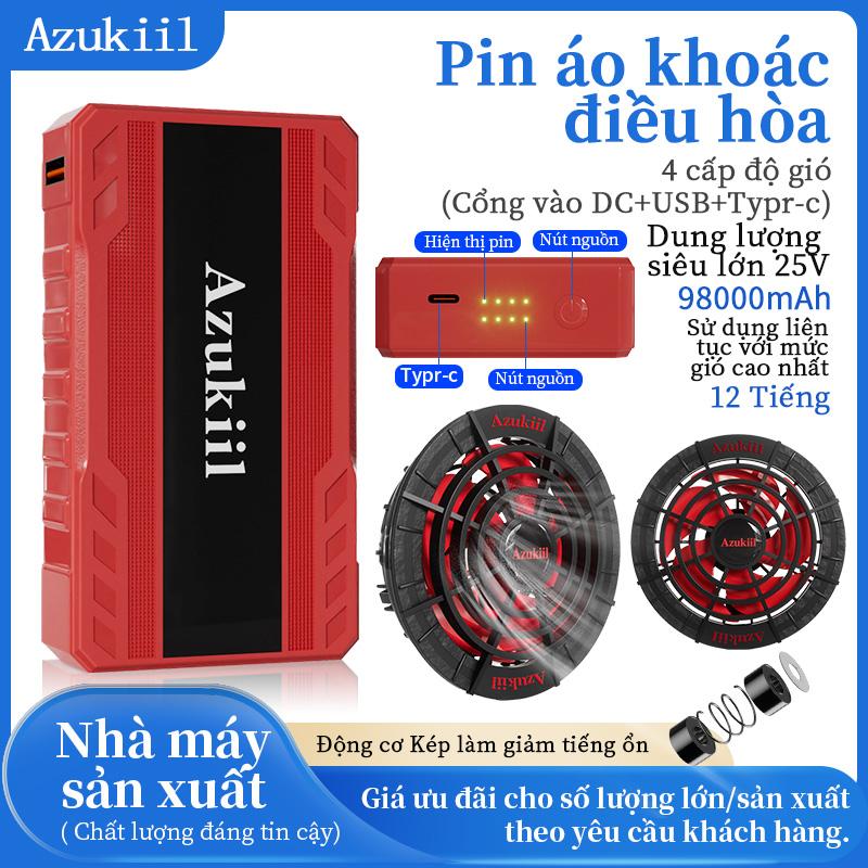 Bộ phụ kiện, Pin điều hòa không khí, quạt áo sơ mi, Pin 98.000mAh, Pin cho quạt 30V, AZUKIIL - 2553 2
