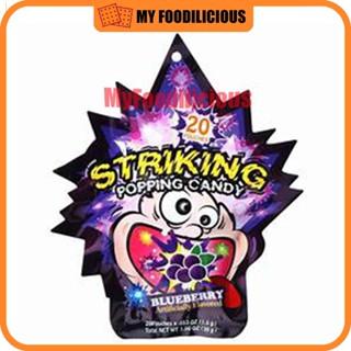 Product Introduction of <SG Ready Stock>STRIKING Popping Candy 30g (20 Pouches per pack) - Assorted Flavours [HALAL] 1