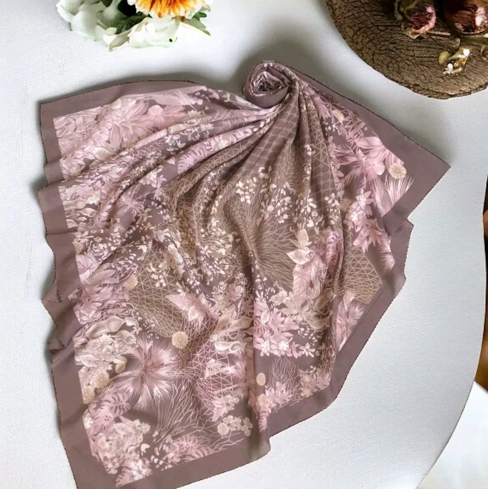 Rach- Samara Voal hijab printing segiempat