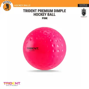 Trident Premium Dimple Hockey Ball Pink - Bola Hoki PVC dengan Pola Dimple Unik untuk Hoki Field Lapangan Outdoor