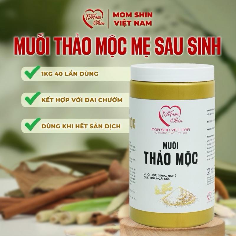  MUA 3KG TẶNG ĐAI - Muối Thảo Dược Chườm Sau Sinh MOM SHIN | Hộp 1 Kg  1000g  - Không Kèm Đai | Vật Tư Dành Cho Mẹ Sau Sinh | Vũ Phương Thảo Mom Shin | Shop Mẹ Thảo Mẹ Shin 