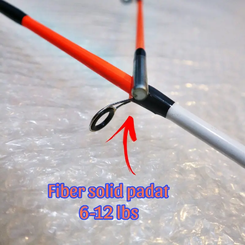 joran murah spinning casting fiber padat Thunder reel metal 3
