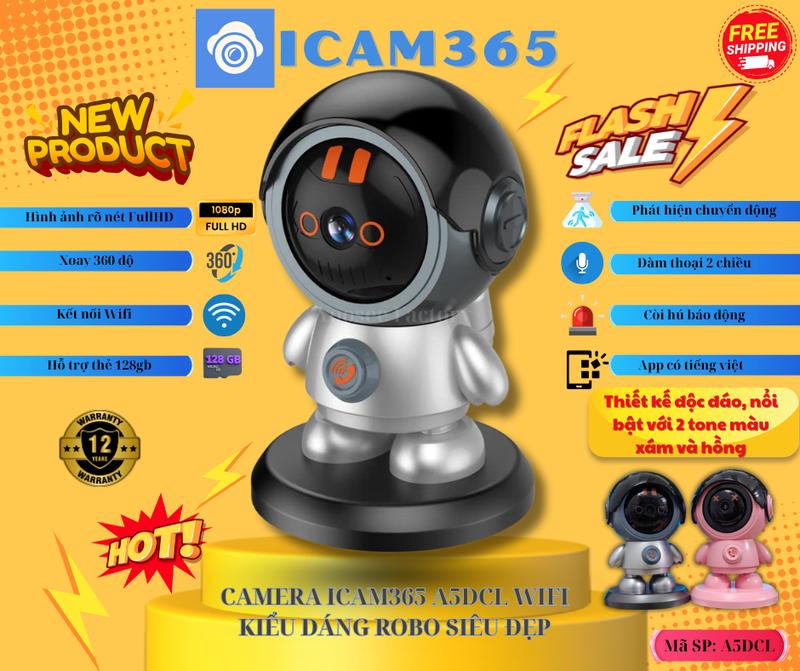   SIÊU HOT  CAMERA WIFI Phi Hành Gia Cực Độc Đáo Đàm Thoại 2 Chiều Nhấn Gọi Đơn Giản,APP ICAM365 Dễ Cài Đặt Dễ Sử Dụng BH12 Tháng 