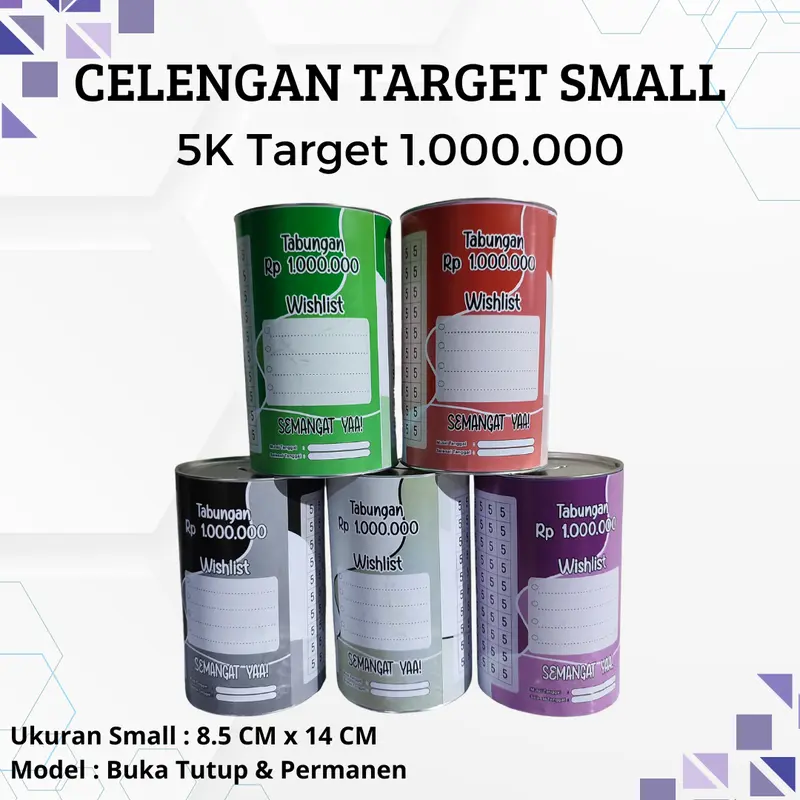 [ BISA COD ] CELENGAN TARGET MURAH 5K TARGET 1 JUTA CELENGAN TARGET BUKA TUTUP CELENGAN SEDEKAH SUBUH TABUNGAN UANG 0