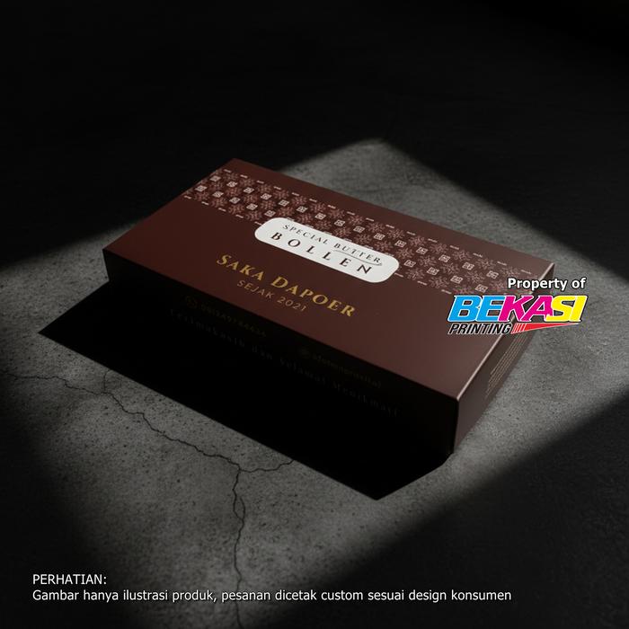 Jual 21x11x3.5 cm Cetak Offset Custom Box Kemasan Kue Pisang Bollen ...
