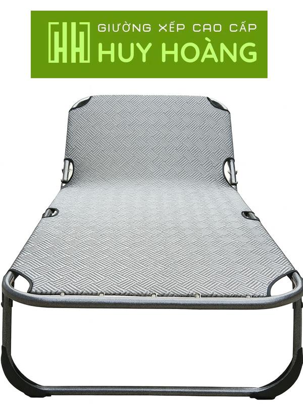 Giường lưới ngang 70 cm dài 1m80 gấp 3 có lò xo Huy Hoàng - Chất liệu kim loại, chịu lực tối đa 130kg giường  bố giường  bố giường  lò sập gỗ giường  công khung giường giuong hop chống pallet giường ngủ bệt 1