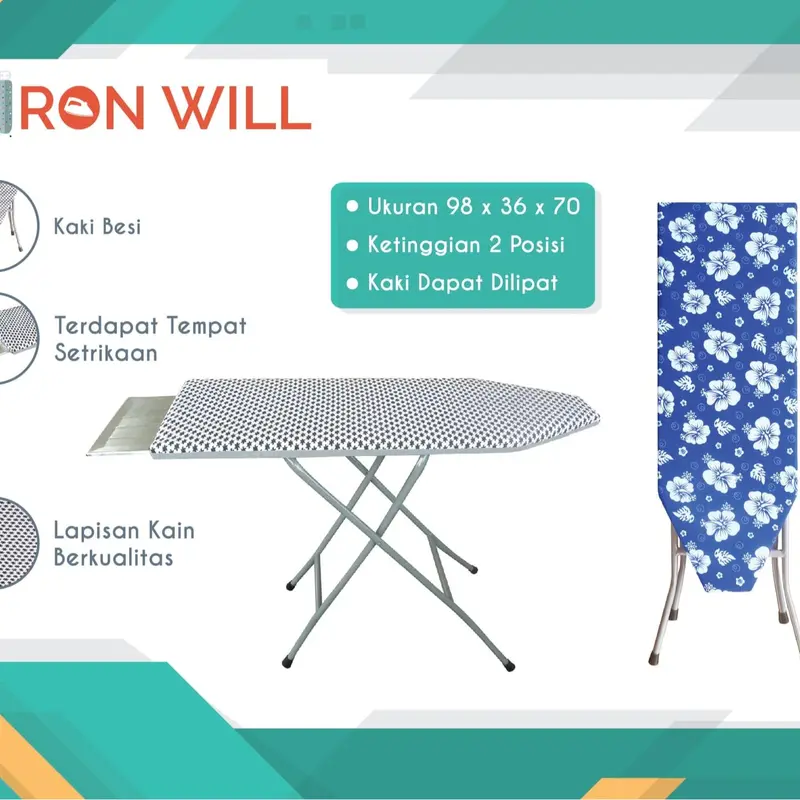 Meja Setrika Berdiri / Meja Gosok Berdiri Iron Will 1