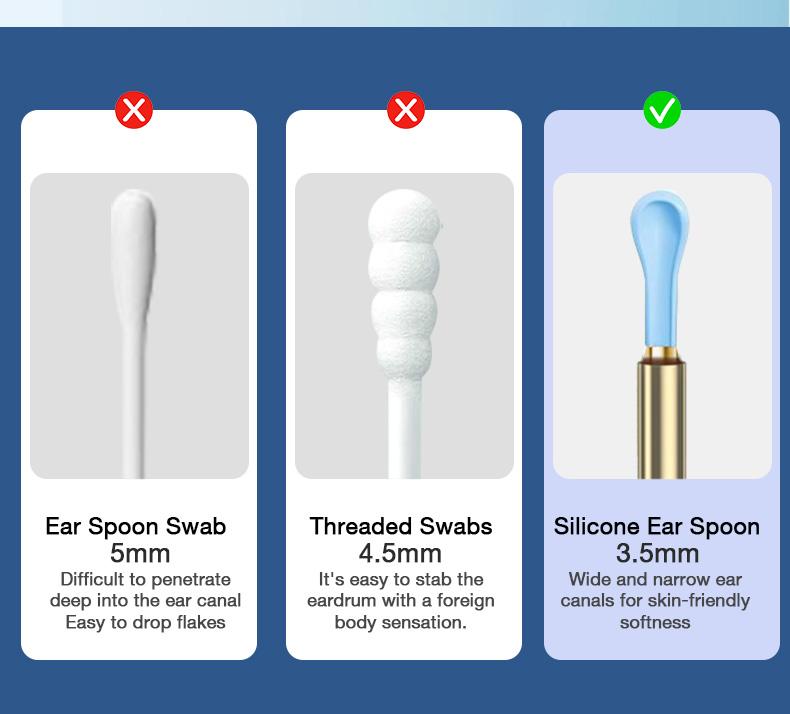 Dr.isla Pembersih Telinga Korek Kuping Kamera 1300W Piksel Dilengkapi dengan fungsi desinfeksi UV Basis pengisian daya smart Visual Ear Stick LED HD EndoscopeWIFI waterproof earpick bayi Endoscope P9 Removal Cleaning