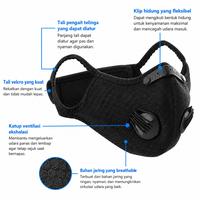 Gambar Varen Skin ACE Masker Motor Anti Polusi PM 2.5 Activated Carbon Breathable Mask Premium 311 dari Varen Skin Official Shop Kota Administrasi Jakarta Barat 3 Tokopedia