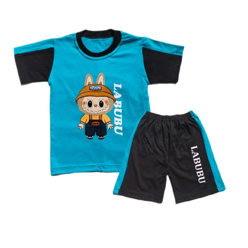 setelan kaos anak bahan combed 8