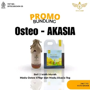 Paket Bundling madu akasia carpa dan osteo honey kemasan 1kg dan 476 gram