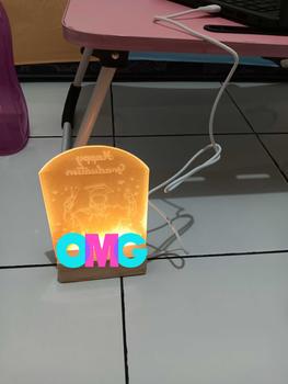 Product Review of Lampu hias ukiran akrilik untuk hadiah, kado, pernikahan, wisuda, lamaran, dan ulang tahun White from C**i 0