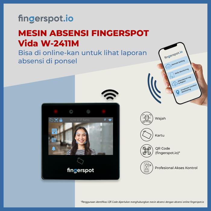 Gambar Fingerspot Vida W-2411M | Mesin Absensi Wajah Face | WiFi dari Fingerspot Medan_NEW Kota Medan Tokopedia