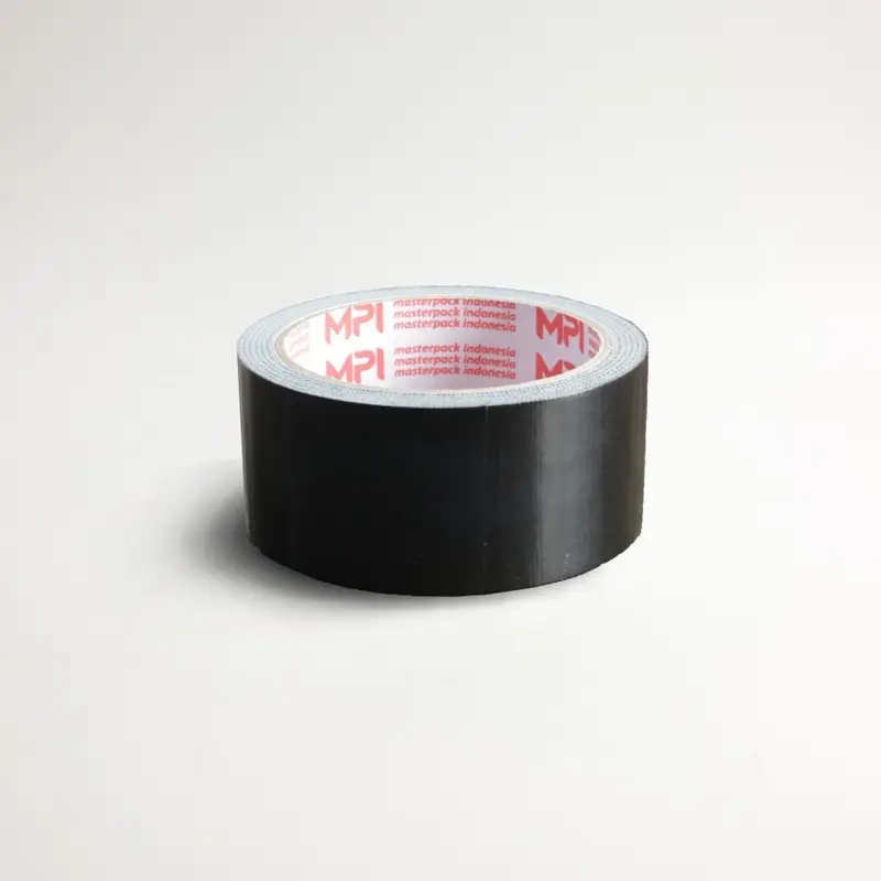 6 Pcs - Lakban Kain Hitam 45 mm x 12 Meter - Cloth Tape Hitam 12 Meter - Master Pack Indonesia Bogor 4