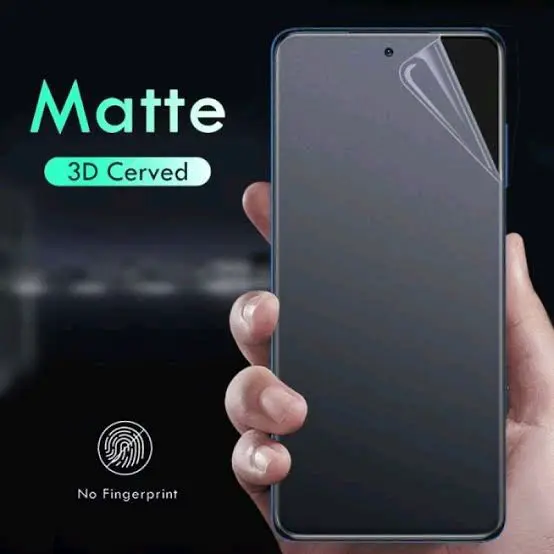 Anti gores Layar Hydrogel Matte doff screen protector gaming depan belakang all tipe Smartphone support finger print Lentur 3