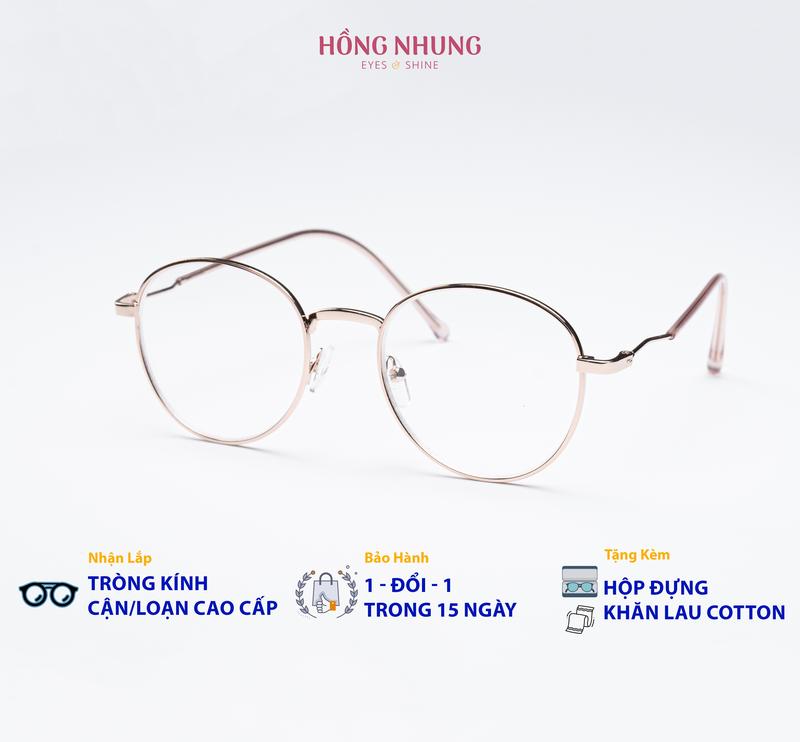Gọng Kính Cận Nobita Mã M5 – Kính Oval Kim Loại Nhẹ Hợp Mặt Tròn Nhỏ Lắp Tròng Cận Miễn Phí - Women Mắt Kính MATKINHHONGNHUNG