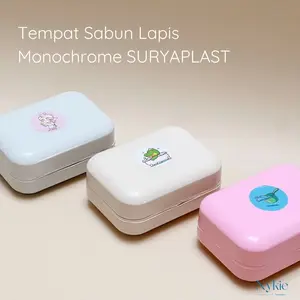 (PAKET HEMAT) Tempat Sabun Batang / Lapis Plastik Monochrome SURYAPLAST