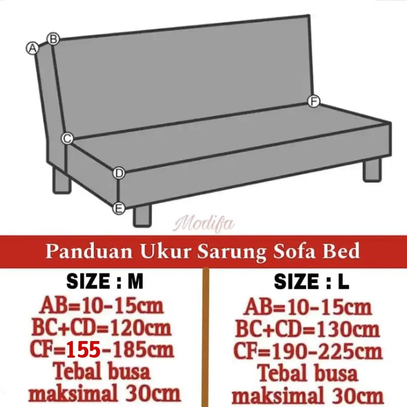 Elastic Cover Sofa Bed Size: M n L / Penutup Sarung Sofa Bed Pattern Modern Menarik 3