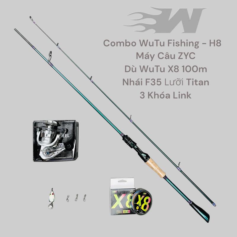 Combo Cần Lure WuTu Fishing - H8 Độ Cứng MH Máy ZYC - H8