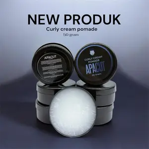 PAPACUT Curly Cream Pomade Baru Produk Apacut Pomade 50 Gram untuk Rambut Keriting+m