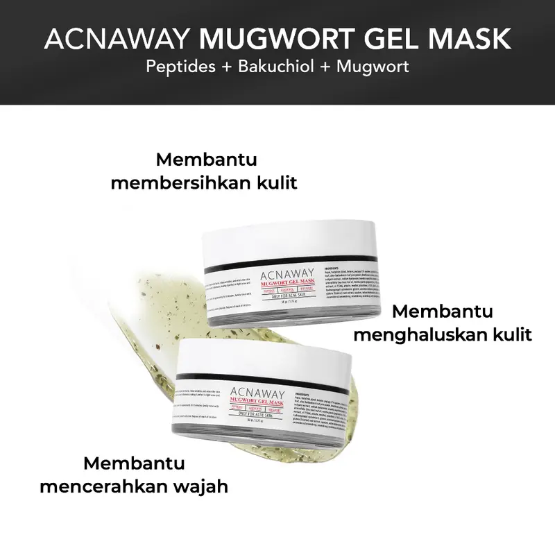 ACNAWAY - Mugwort Gel Mask / Masker Merawat Kulit Berjerawat 2