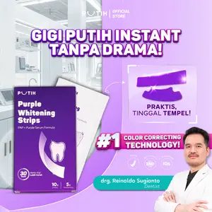 PUTIH Purple Whitening Strips Pemutih Gigi dari Dokter Gigi Teeth White Strips Home Bleaching