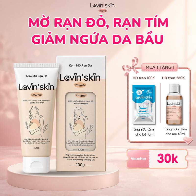 Kem Rạn Da Cho Mẹ Bầu LOVIN'SKIN Mama Giúp Hỗ Trợ Cải Thiện Rạn Da, Thâm Da,…