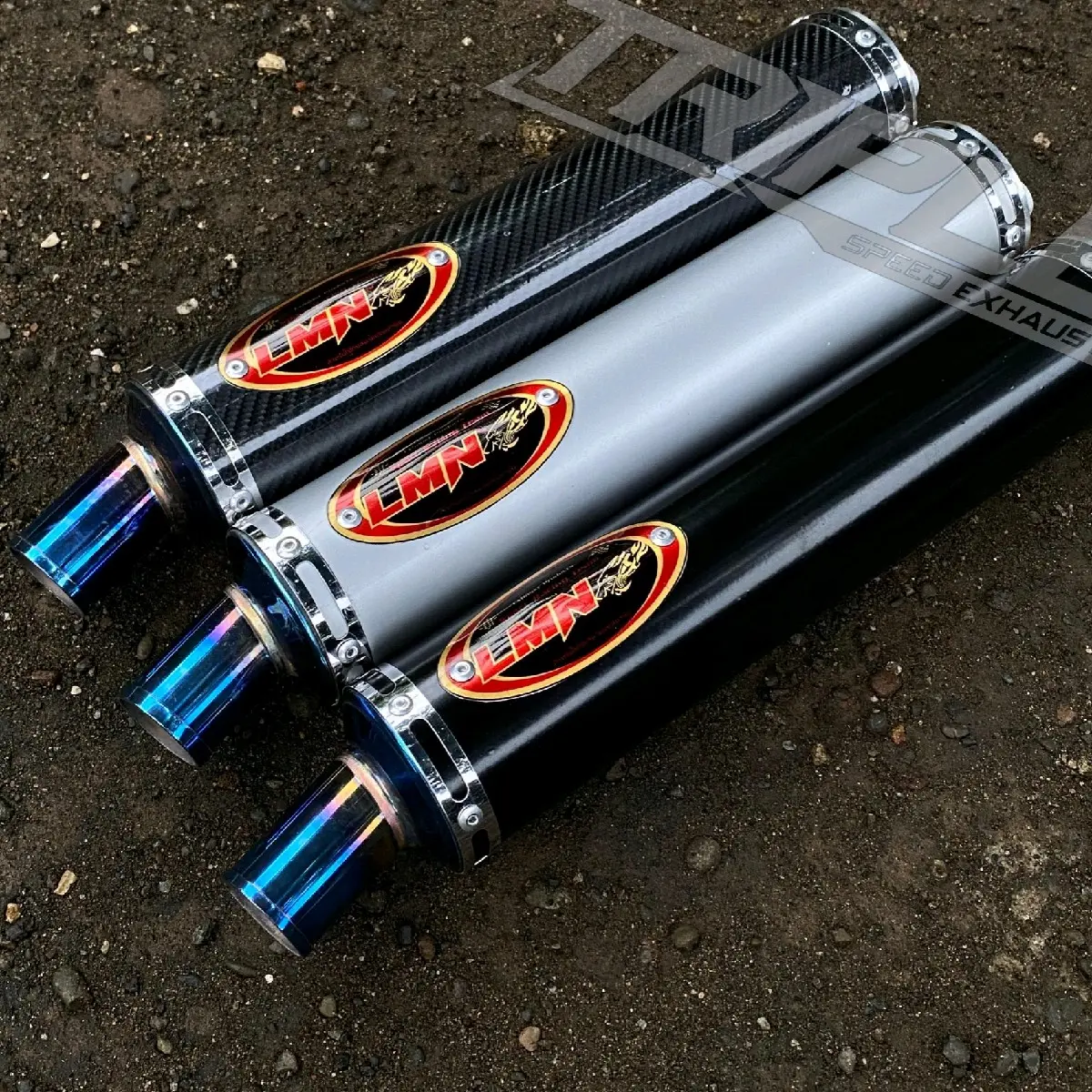Silincer Knalpot Ninja 2Tak Copy LMN Motorcycle - Almunium Finising Coating Hitam Glosy & Silver Anti Gores