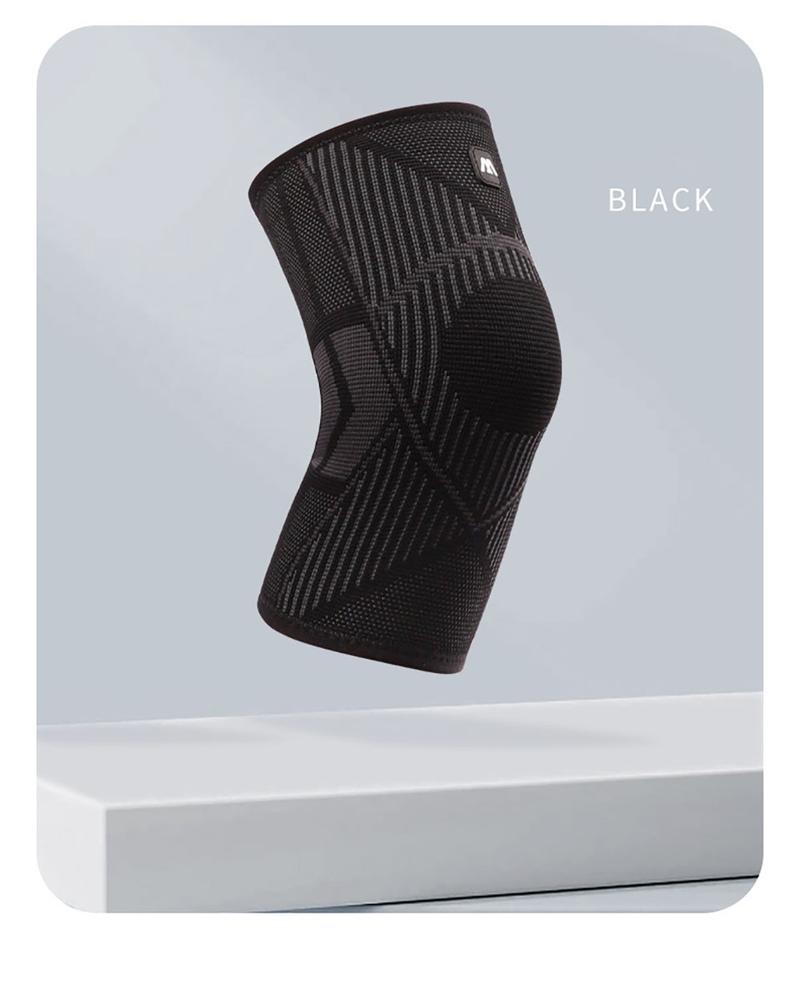 Product Introduction of KOKOSSI 1Piece Knitted Sports Fitness Kneepad Anti Slip Four Sided Elastic Nylon Breathable Sweat Absorbing Knee Sleeve 24