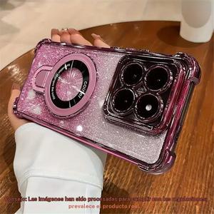Funda para teléfono con brillo, antigolpes de cuatro esquinas y soporte magnético, compatible con para Moto Edge 50 Fusion / para Moto Edge 50 / para Moto 50 NEO / para Moto 50 Pro / para Moto Edge 60 Fusion.