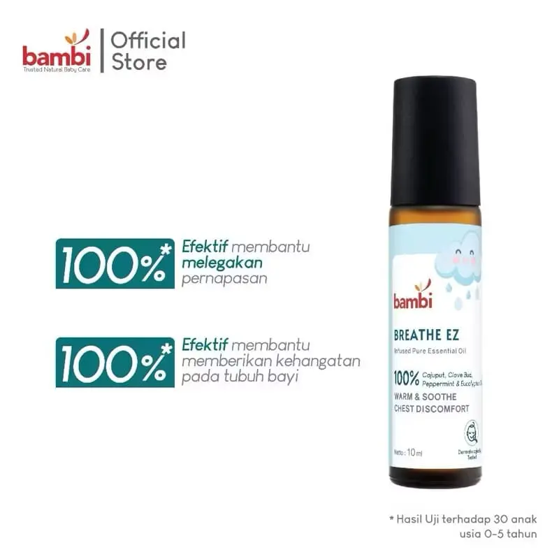 BAMBI Baby Breathe Ez Easy Essential Oil 10ml | BAMBI Baby Health Healthy Hero Essential Oil 10ml TERMURAH 3