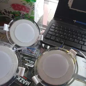 Dunia Lampu LAMPU DOWNLIGHT PAKET 4 PCS LED 3 WARNA 6WATT / PANEL LED / KUNING BIRU UNGU / PUTIH KUNING WARMWHITE / LAMPU PLAFON