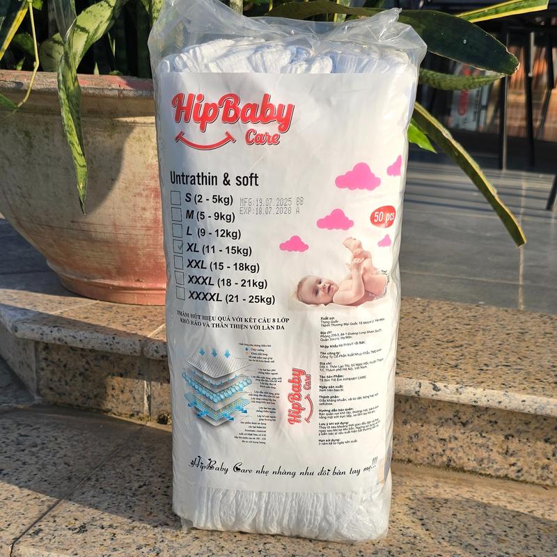  Combo 1 bịch 50 Tã bỉm Hip Baby Care loại đủ size cho bé yêu 