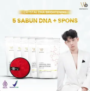 [PROMO 5 SABUN + SPONGE] WHITEMATIC SABUN BRIGHTENING DNA SALMON 90GR