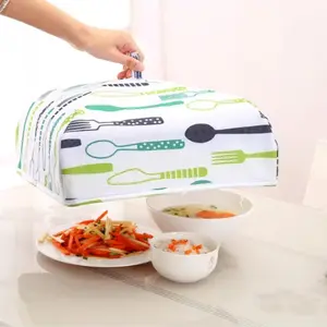 Suka Grosir - Tudung Saji Lipat / Penutup Makanan / Penahan Panas Lipat / Tudung Alumunium Biru Lauk Merah