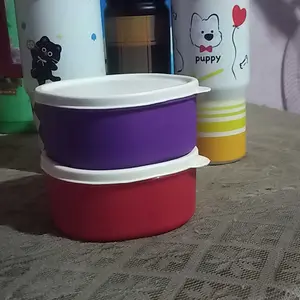 Clio Lunch box Imary 2090/Lunch box bento 3 sekat/Tempat makan bulat sekat/Tempat bekal bulat Biru Merah Plastik Ungu Kitchenware