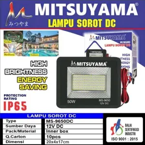 Mitsuyama Lampu Sorot LED DC MS-9610 DC 50W 12V DC IP65 High Brightness Energy Saving