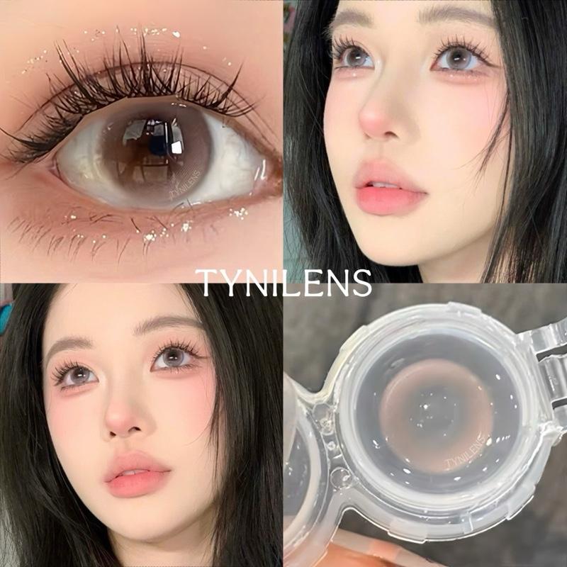 Kính Áp Tròng Lens Mắt Nâu Thạch Hồng Douyin CANDY BROWN Giãn Vừa 14.2mm cận [0-7] Nội Địa Trung