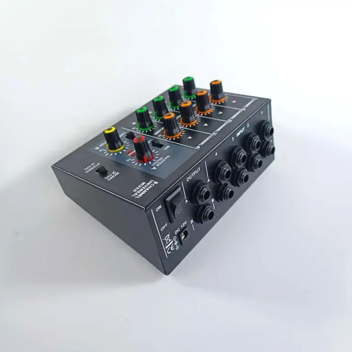 Mixer Audio Console Mixer Karaoke Mixer 8 Channel Input Mic Black 2